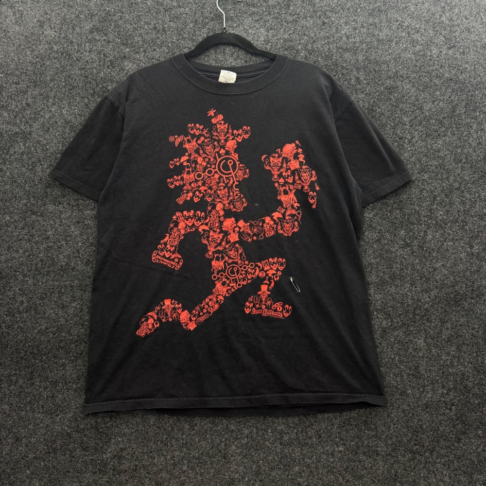 Vintage 2006 Insane Clown Posse ICP Hatchetman T-Shirt Black Red Large Anvil
